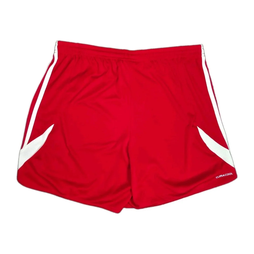 Adidas Climacool Shorts Mens Large Red White Soccer Athletic 31×6 Inseam